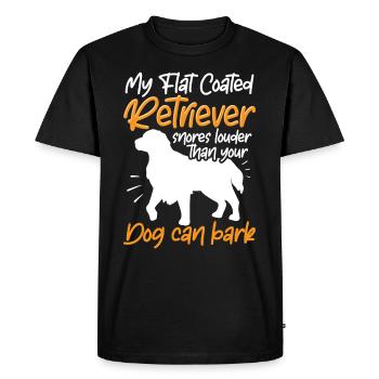 Le Flat Coated Retriever ronfle plus fort - T-shirt Premium bio Homme - noir - Devant - Nico (187cm)