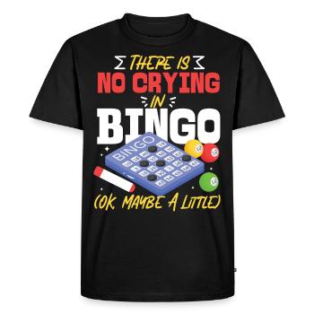 Joueur de bingo il n’y a pas de pleurs - T-shirt Premium bio Homme - noir - Devant - Nico (187cm)