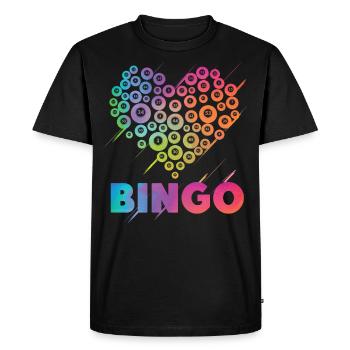 Bingo Player Heart Bingo - T-shirt Premium bio Homme - noir - Devant - Nico (187cm)