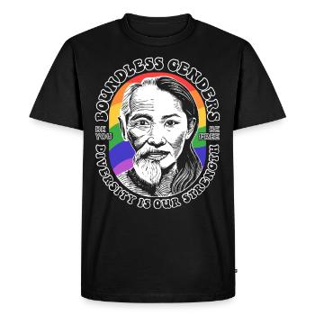 Genres sans frontières : Chemise LGBTQIA+ Diversity - T-shirt Premium bio Homme - noir - Devant - Nico (187cm)