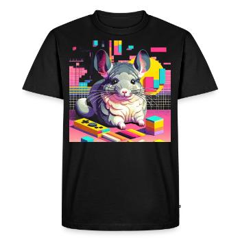 Joie Chinchilla Rétro - T-shirt Premium bio Homme - noir - Devant - Nico (187cm)
