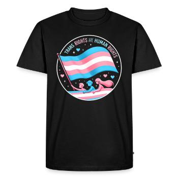 Hommage aux droits des trans - T-shirt Premium bio Homme - noir - Devant - Nico (187cm)