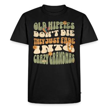 Mamie hippie - T-shirt Premium bio Homme - noir - Devant - Nico (187cm)