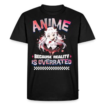 Anime Parce que la réalité est surestimée - T-shirt Premium bio Homme - noir - Devant - Nico (187cm)