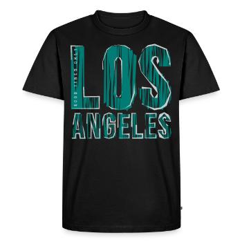 Los Angeles - T-shirt Premium bio Homme - noir - Devant - Nico (187cm)