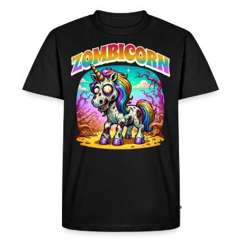 Licorne zombie zombie - T-shirt Premium bio Homme - noir - Devant - Nico (187cm)
