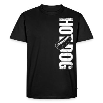 Hot Dog Hot-dog Adulte - T-shirt Premium bio Homme - noir - Devant - Nico (187cm)