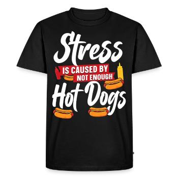Le stress des adultes est causé par - T-shirt Premium bio Homme - noir - Devant - Nico (187cm)