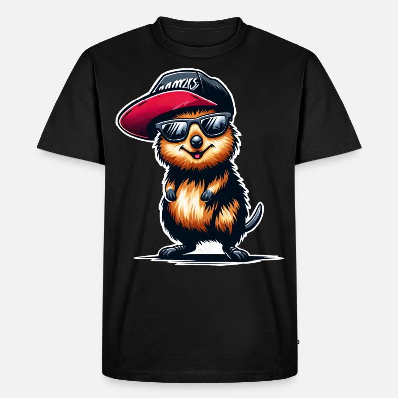 Quokka - Männer Premium Bio T-Shirt - Schwarz