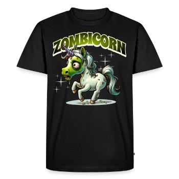 Licorne zombie zombie - T-shirt Premium bio Homme - noir - Devant - Nico (187cm)