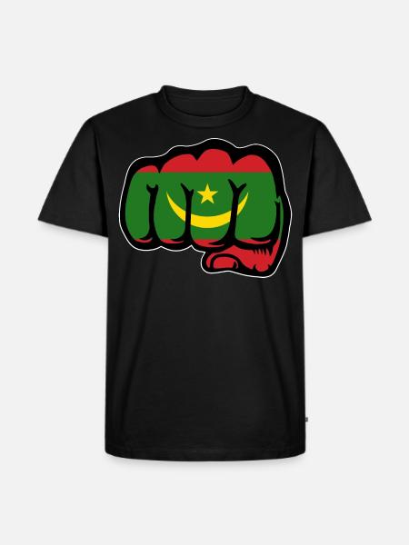 Mauretanien Flagge Faust - Männer Premium Bio T-Shirt - Schwarz