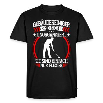 Nettoyeurs de bâtiments et non laveurs de vitres désorganisés - T-shirt Premium bio Homme - noir - Devant - Nico (187cm)