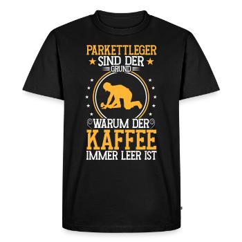 Parquet layer is the reason tiler - Men's Premium Organic T-Shirt - black - Front - Nico (187cm)