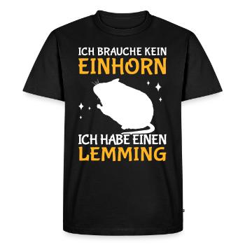 Lemming Vole I Have a Lemming - Men's Premium Organic T-Shirt - black - Front - Nico (187cm)