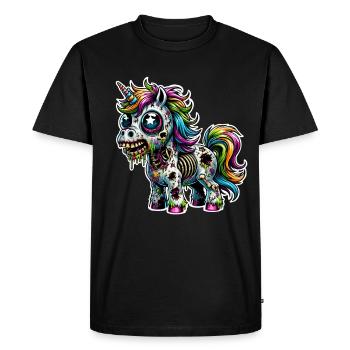 Licorne zombie Zombiecorn - T-shirt Premium bio Homme - noir - Devant - Nico (187cm)
