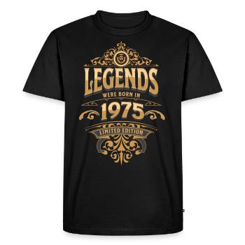1975 legend birthday 1975 year of birth - Men's Premium Organic T-Shirt - black - Front - Nico (187cm)