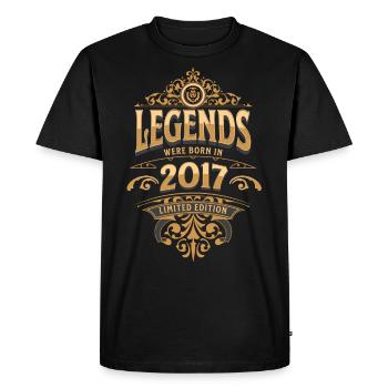 2017 Legend Birthday 2017 Year of birth - Men's Premium Organic T-Shirt - black - Front - Nico (187cm)