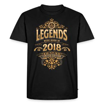 2018 Légende Anniversaire 2018 Année de naissance - T-shirt Premium bio Homme - noir - Devant - Nico (187cm)