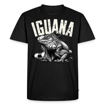 Iguane - T-shirt Premium bio Homme - noir - Devant - Nico (187cm)