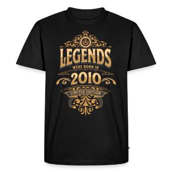 2010 Légende Anniversaire 2010 Année de naissance - T-shirt Premium bio Homme - noir - Devant - Nico (187cm)