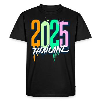Voyage de vacances en Thaïlande 2025 - T-shirt Premium bio Homme - noir - Devant - Nico (187cm)