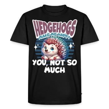 Hérisson - T-shirt Premium bio Homme - noir - Devant - Nico (187cm)