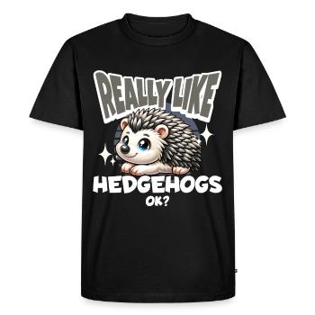 Hérisson - T-shirt Premium bio Homme - noir - Devant - Nico (187cm)