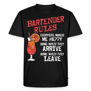 Bartender Mixologist Bartender - Men's Premium Organic T-Shirt - black - Front - Nico (187cm)