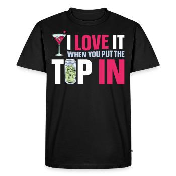 Barman Mixologue J’adore - T-shirt Premium bio Homme - noir - Devant - Nico (187cm)