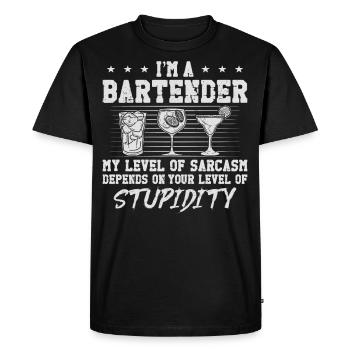 Bartender Mixologist I'm A - Men's Premium Organic T-Shirt - black - Front - Nico (187cm)