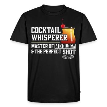 Barman Mixologue Cocktail - T-shirt Premium bio Homme - noir - Devant - Nico (187cm)