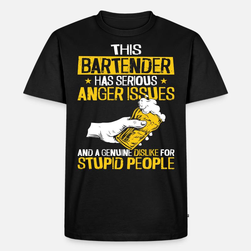 Bartender Mixologist This - Männer Premium Bio T-Shirt - Schwarz