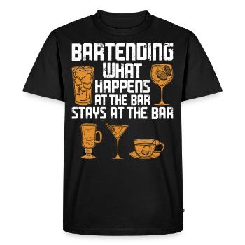 Bartender Mixologist Bartending - Men's Premium Organic T-Shirt - black - Front - Nico (187cm)