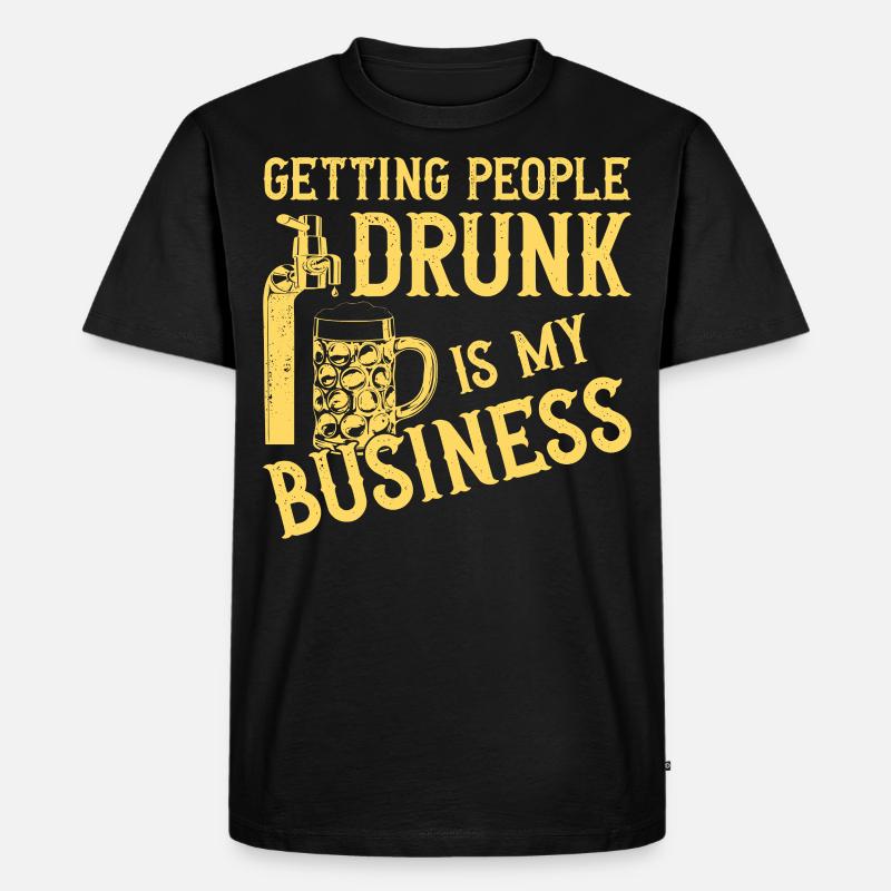 Bartender Mixologist Getting - Männer Premium Bio T-Shirt - Schwarz
