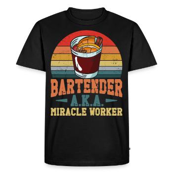 Bartender Mixologist Bartender - Men's Premium Organic T-Shirt - black - Front - Nico (187cm)