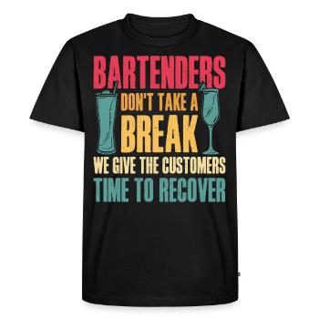 Bartender Mixologist Bartenders - Men's Premium Organic T-Shirt - black - Front - Nico (187cm)