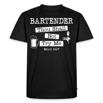 Bartender Mixologist Bartender - Men's Premium Organic T-Shirt - black - Front - Nico (187cm)