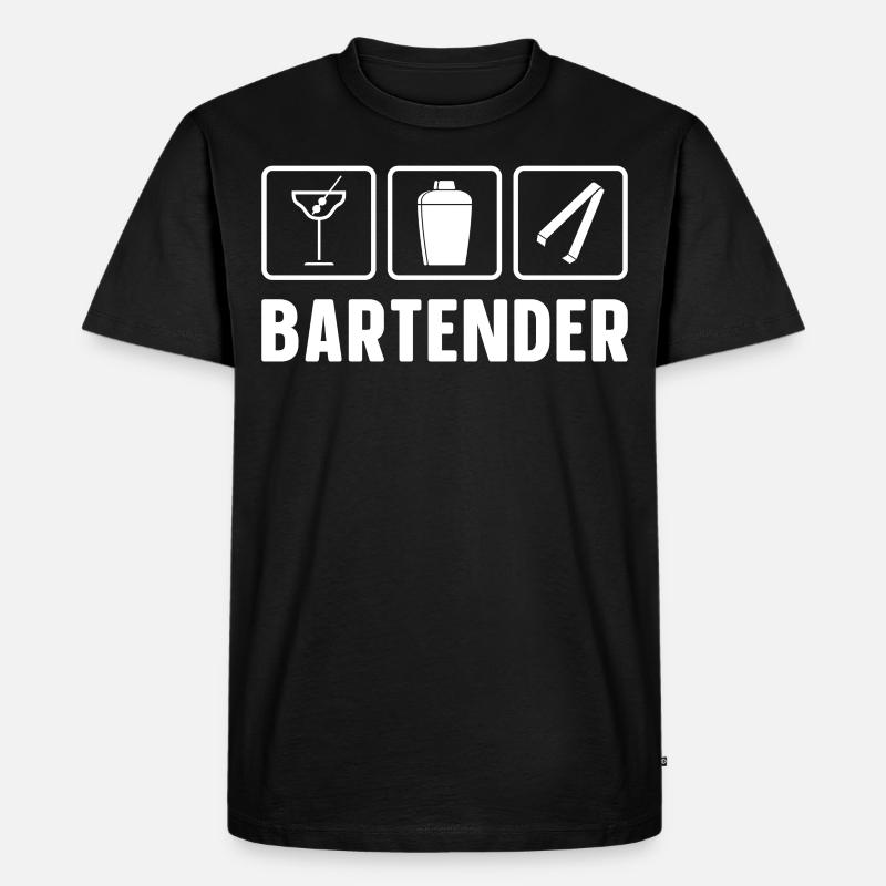 Bartender Mixologist Bartender - Männer Premium Bio T-Shirt - Schwarz