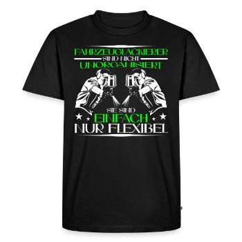 Vehicle painters are flexible painters - Men's Premium Organic T-Shirt - black - Front - Nico (187cm)