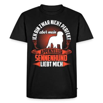 Chien de montagne pas parfait Chien de montagne d’Appenzeller - T-shirt Premium bio Homme - noir - Devant - Nico (187cm)