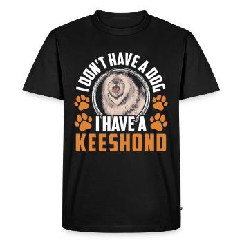 J’ai un Wolfspitz Keeshond - T-shirt Premium bio Homme - noir - Devant - Nico (187cm)