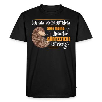 Le tatou peut être un petit tatou géant - T-shirt Premium bio Homme - noir - Devant - Nico (187cm)