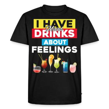 Barman Mixologue J’ai mélangé - T-shirt Premium bio Homme - noir - Devant - Nico (187cm)