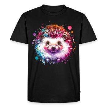 Hérisson - T-shirt Premium bio Homme - noir - Devant - Nico (187cm)