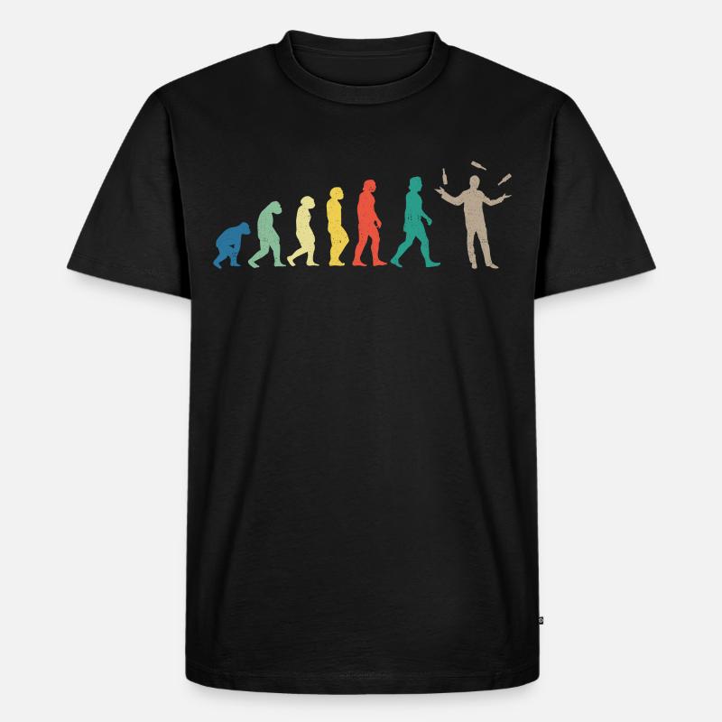 Bartender Mixologist Evolution - Men's Premium Organic T-Shirt - black