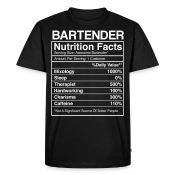 Bartender Mixologist Bartender - Men's Premium Organic T-Shirt - black - Front - Nico (187cm)