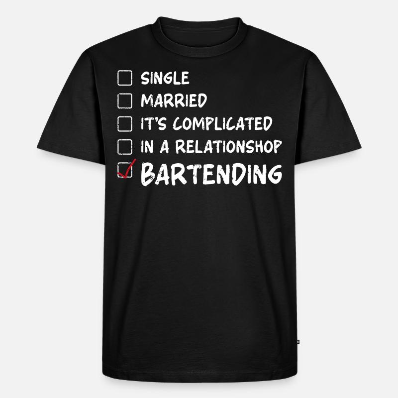 Bartender Mixologist Single - Männer Premium Bio T-Shirt - Schwarz