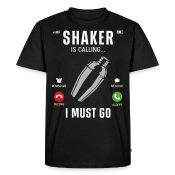 Bartender Mixologist Phone Display - Men's Premium Organic T-Shirt - black - Front - Nico (187cm)