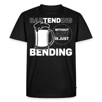Barman Mixologue Barman - T-shirt Premium bio Homme - noir - Devant - Nico (187cm)