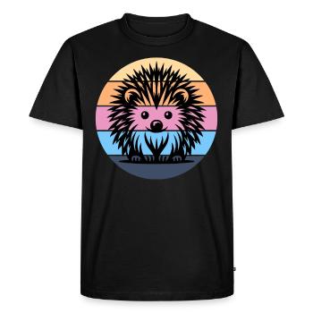 Hérisson - T-shirt Premium bio Homme - noir - Devant - Nico (187cm)